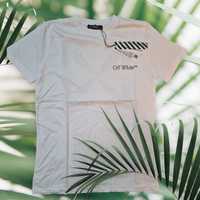 Тениска off-white бяла/черна/мента