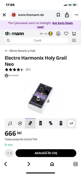 Vând Pedala Reverb Holy Grail