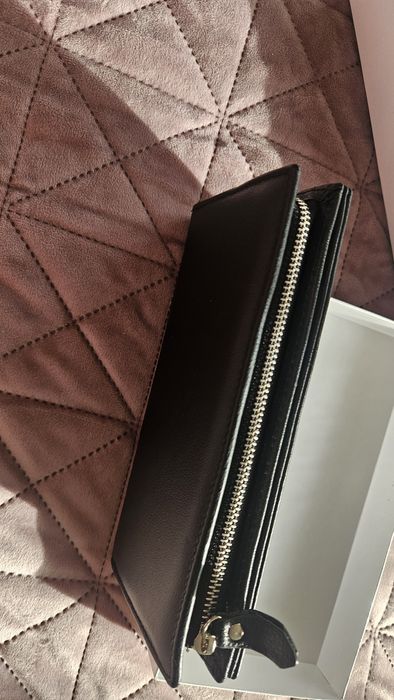 Portofel de dama, din piele, negru