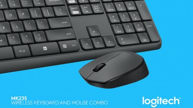 Комплект клавиатура и мышь Logitech MK235 RU