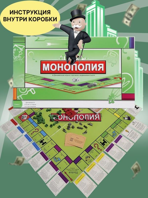Настольная игра Монополия классическая.Доставка 24/7