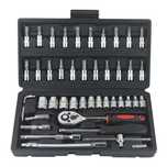 Trusa de chei pentru repararea mașinii,46 buc,set de prize de 1/4 inch
