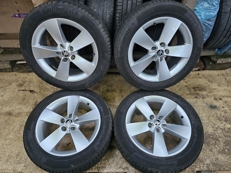 Jante aliaj 17" Skoda/Volkswagen/Seat cu anvelope iarna M+S  215/55/17