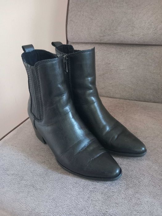 Botine(ciocate) din piele Marco Tozzi, mărimea 36