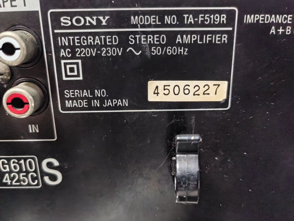 Amplificator, stație Sony TA F519r, 85/100 W Germania