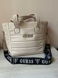 Дамска бежова чанта Guess