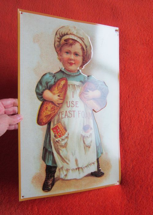 cadou rar Reclama metalica vintage Prajituri Paine Drojdie
