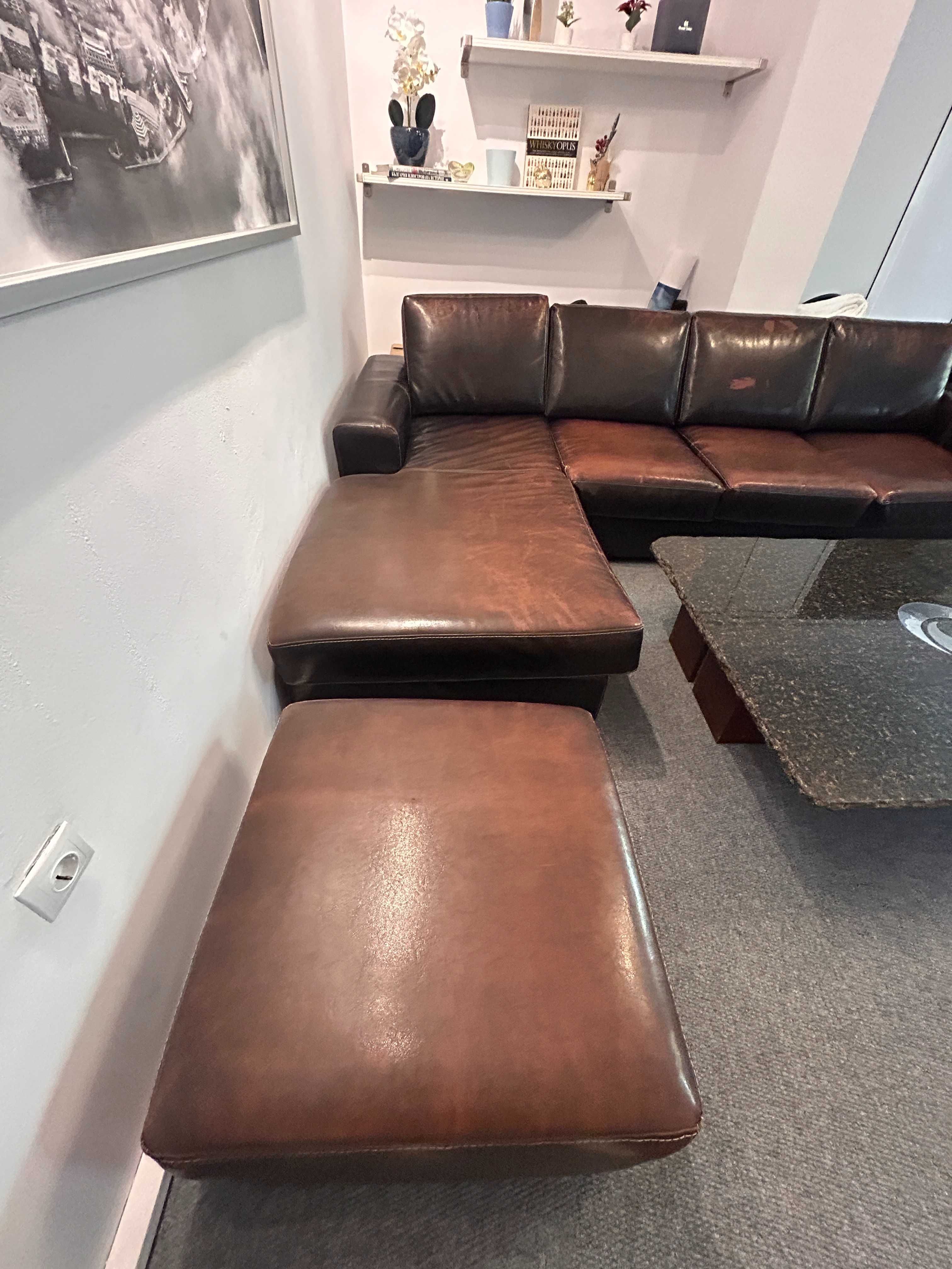 Голям диван за офис/ жилище 180 х 300 и табуретка 65 х 65
