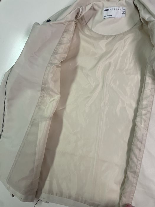 Geaca Asos din piele alba de femei