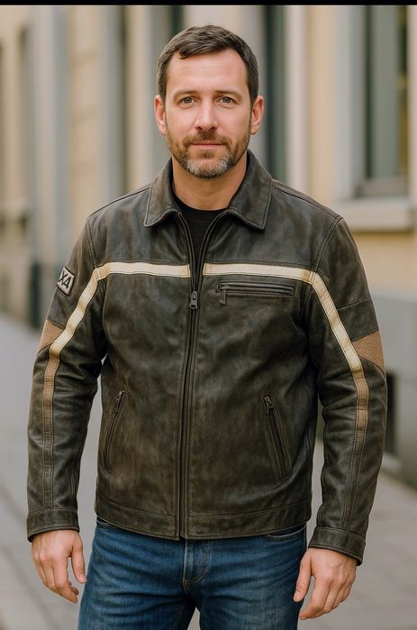 Мужская кожанка Италия