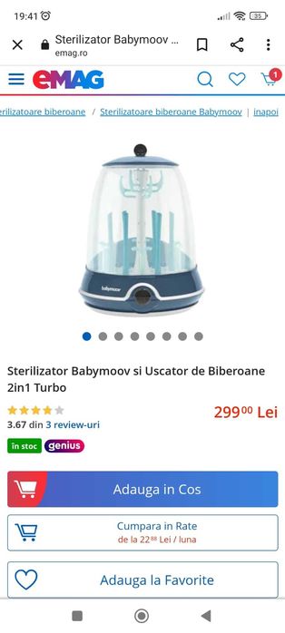Sterilizator babymoov 6 biberoane