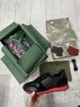Valentino естествена кожа мъжки черни сникърси маратонки велур