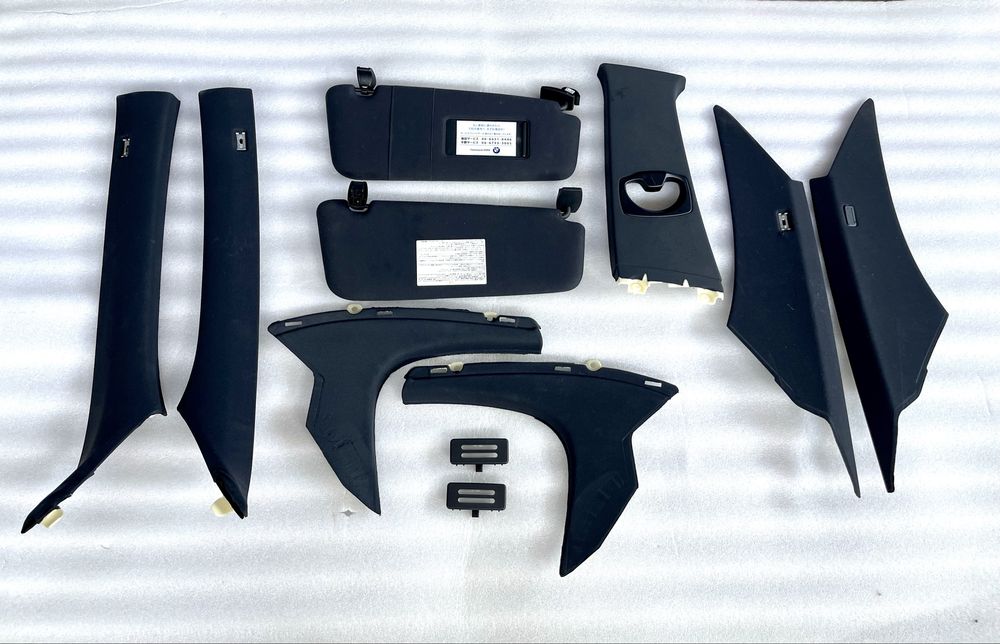 Детали черного потолка (козырьки, стойки) BMW E60 БМВ Е60