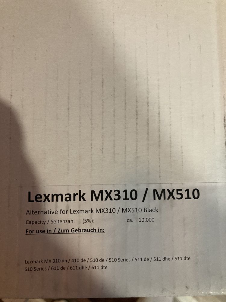 Cartus toner imprimanta laser Lexmark Mx310 MX510 sigilat 10000 pag