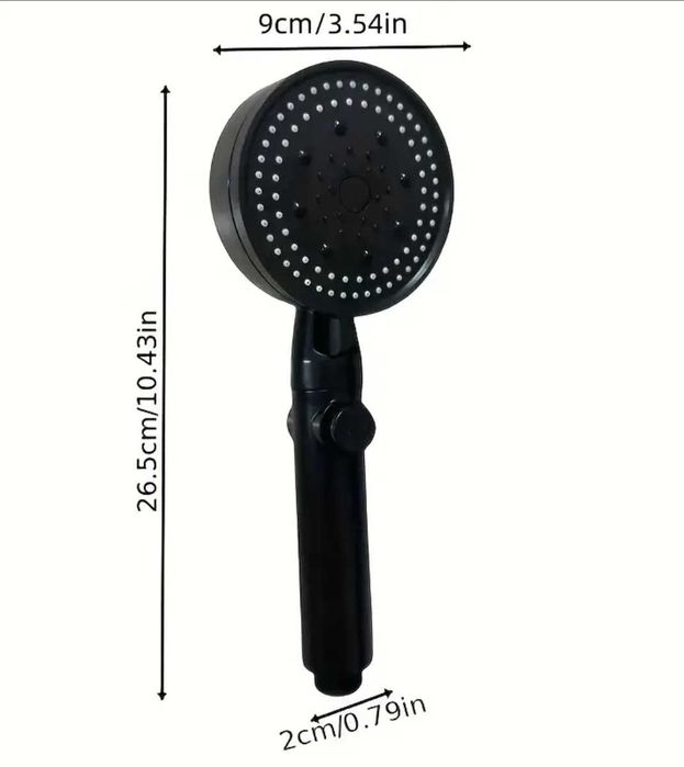 5-Режимная ручная душевая лейка с 3-я дополнительными фильтрами.