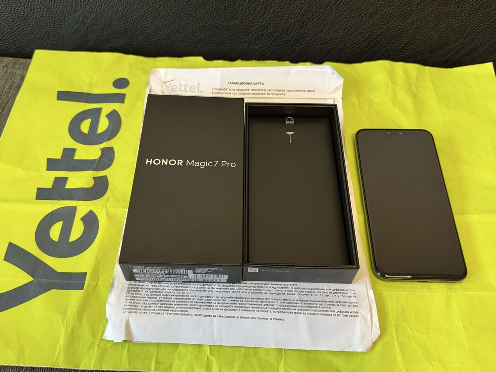 ЧИСТО НОВ 512GB Honor Magic 7 Pro 5G Yettel Гаранция 2027 г. Black