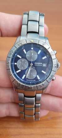 Ceas barbatesc Fossil Blue Titanium TI-5060 original + cutie