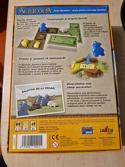 Agricola ediția de familie joc de societate