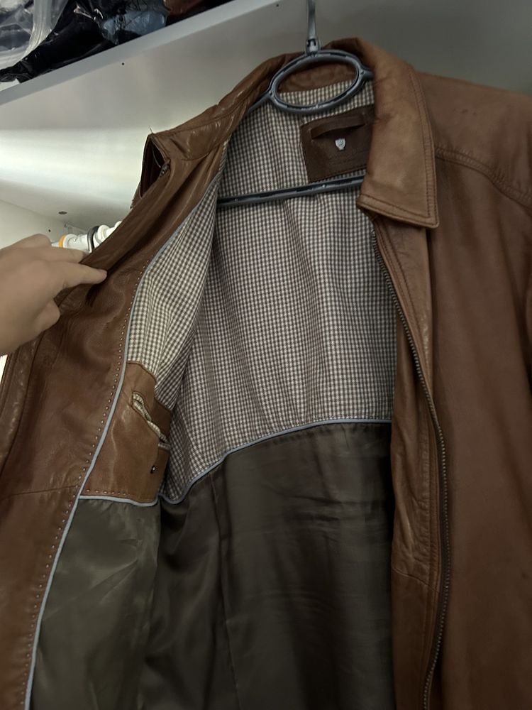 Geaca de piele barbat Massimo Dutti