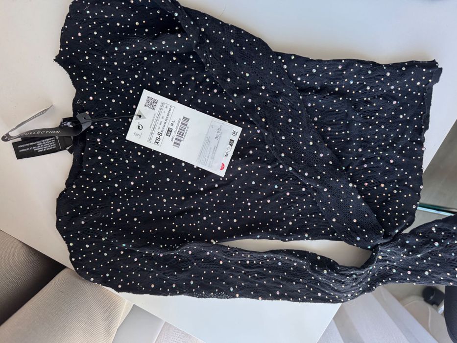 Zara топ, блуза тип fishnet