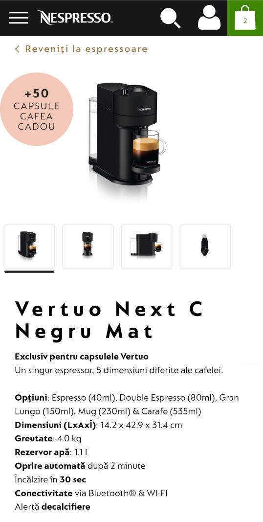 Nespresso GCV1 sigilat