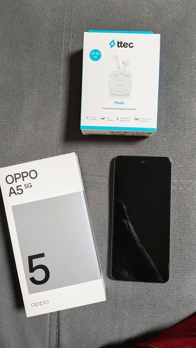 Телефон Oppo A5 5G нов + слушалки