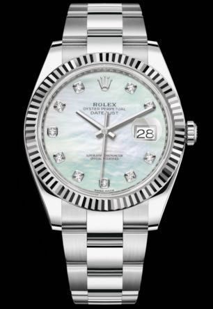 Rolex Datejust 41mm Steel and White Gold 126334 MOP
