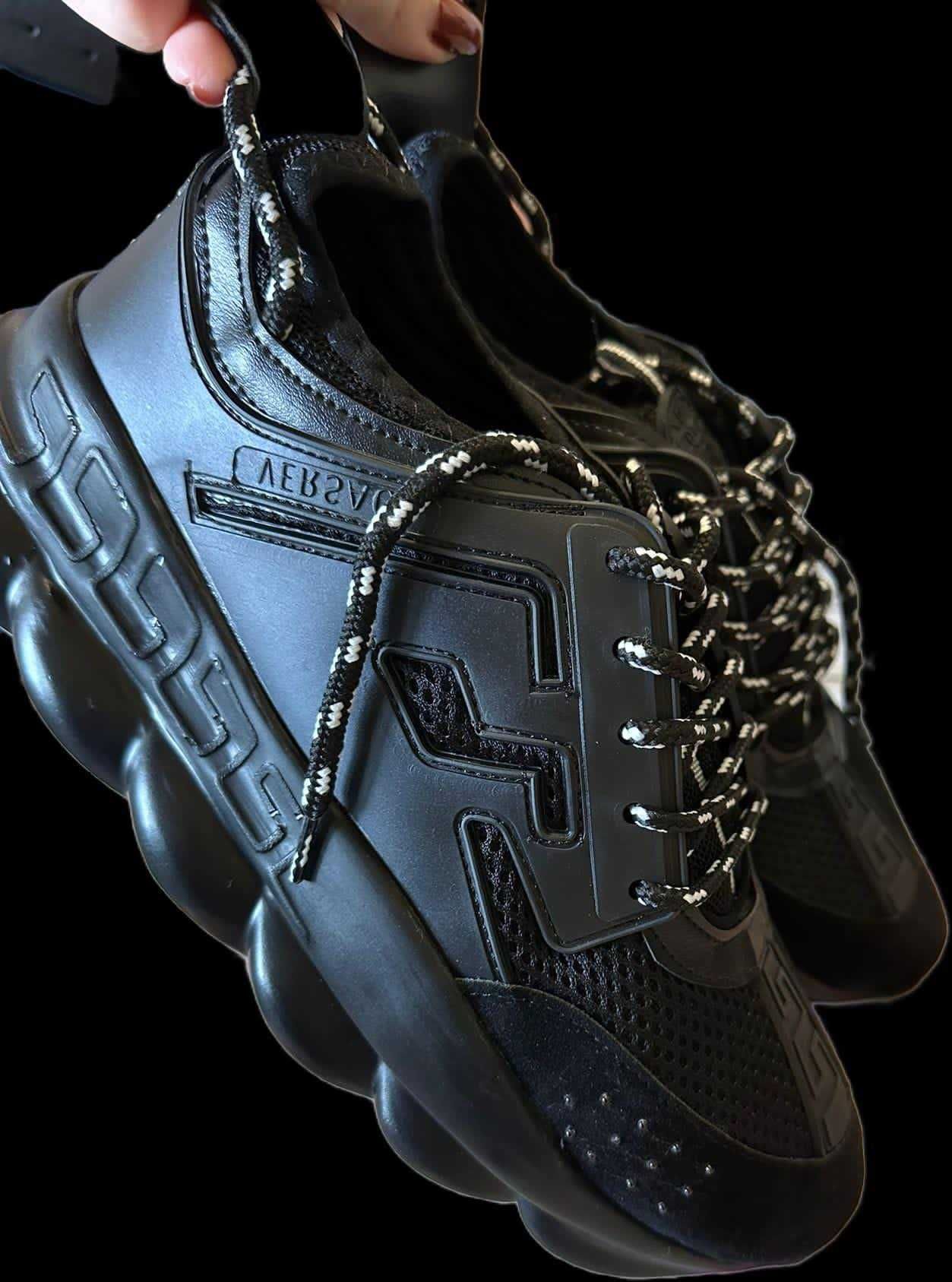 Adidasi Versace Chain Reaction Universali Black