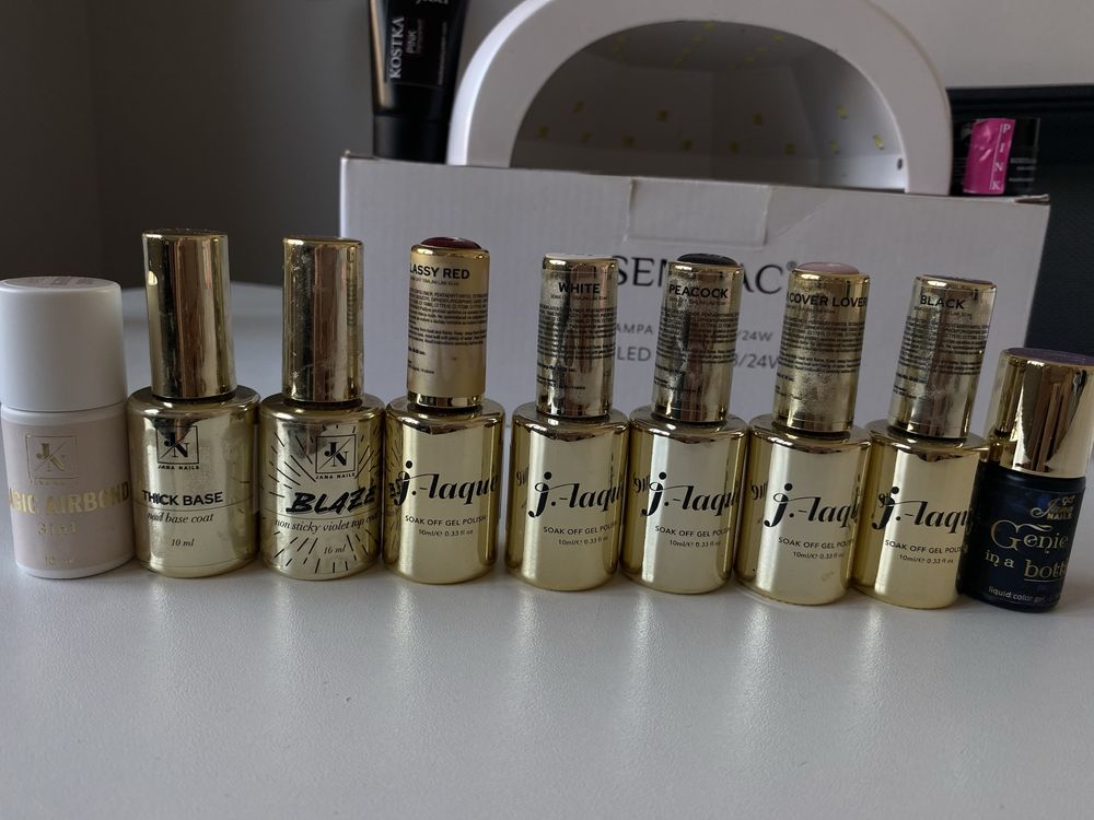 UV/LED лампа SEMILAC + комплект гел лакове Jana Nails + Kostka
