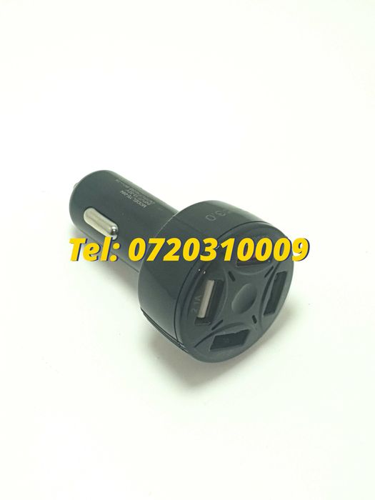 Incarcator Masina Auto 4 Porturi Bricheta Usb Qc Incarcare Rapida