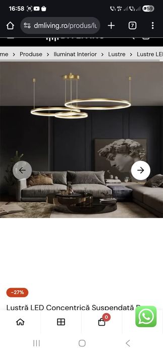 Candelabru led 3 cercuri