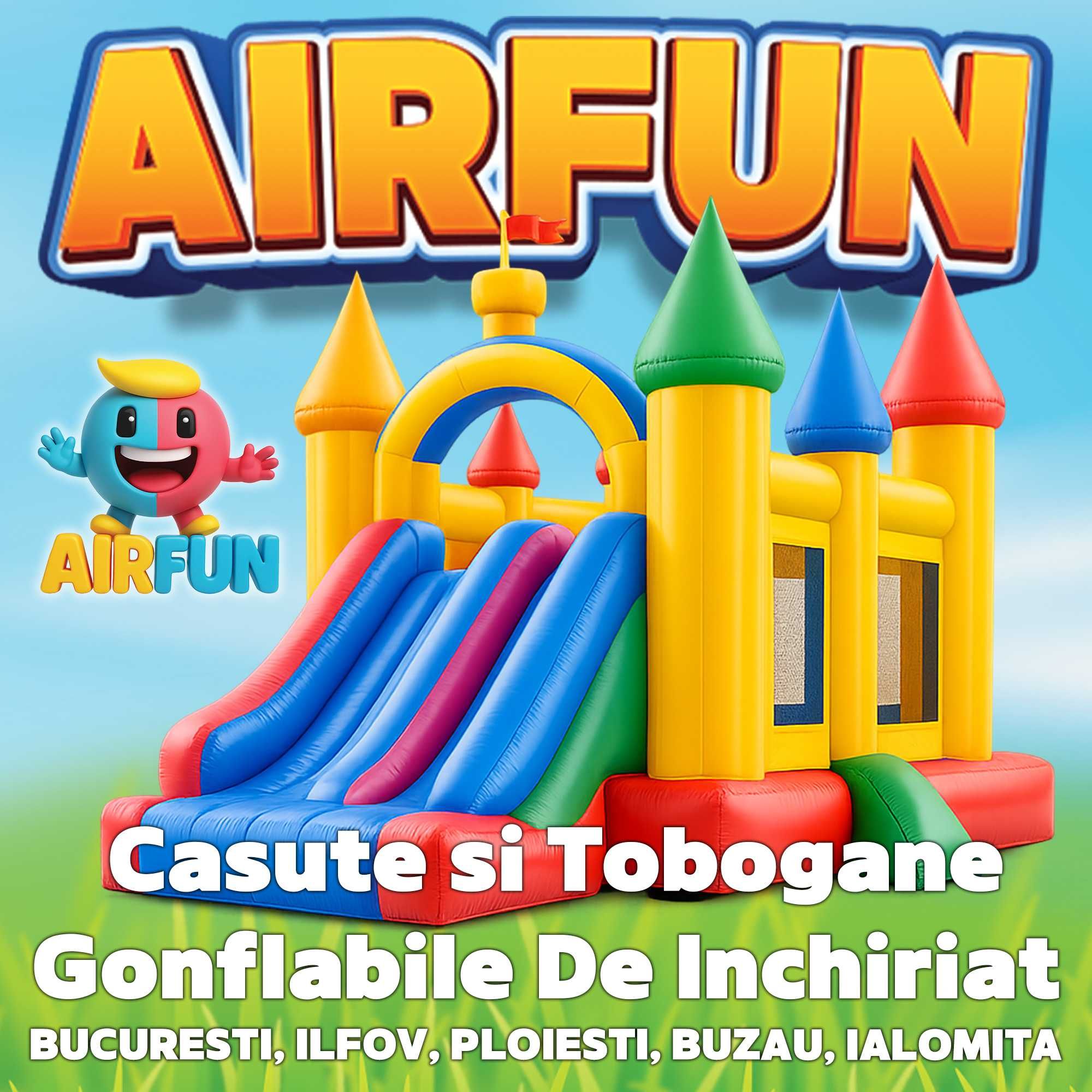 Casute si tobogane gonflabile pentru copii de inchiriat