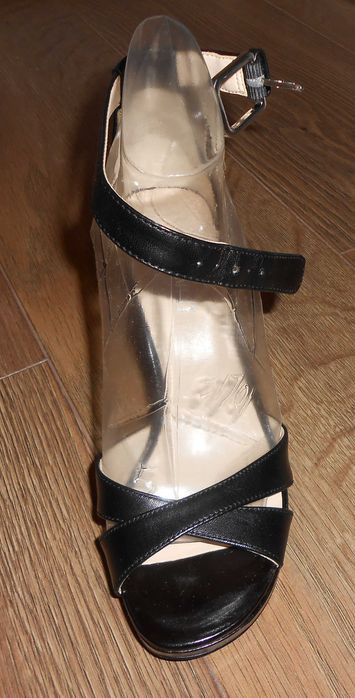 Sandale negre piele platforma Nine West (NR 36 EU)