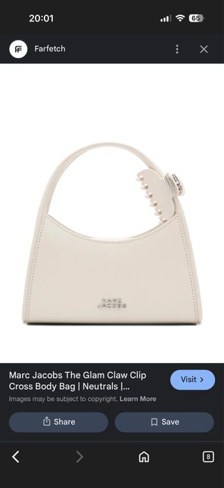 Marc Jacobs Оригинална Дамска Чанта THE GLAM CLAW CLIP Bag