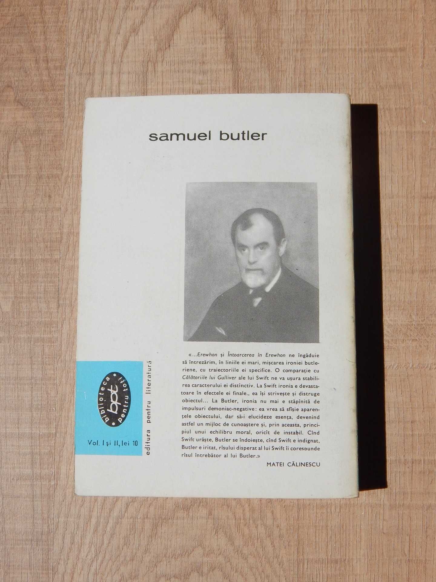 Erewhon Samuel Butler colectia BPT Editura Pentru Literatura 1968