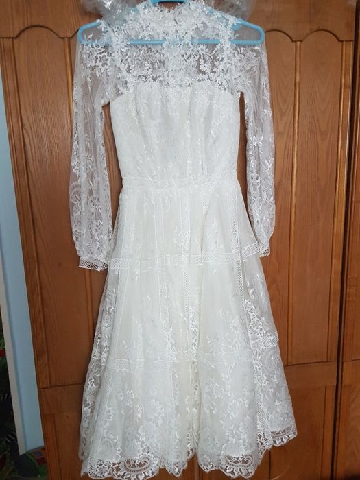 Rochita mireasa/cununie civila, midi S, 36