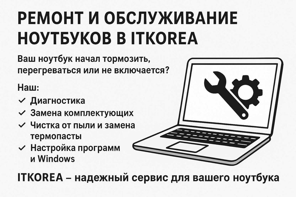 Ремонт и обслуживание ноутбука в ITKorea