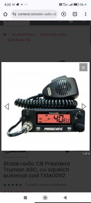 Statie CB prezident trumann ASC + antena CB PNI Extra 45