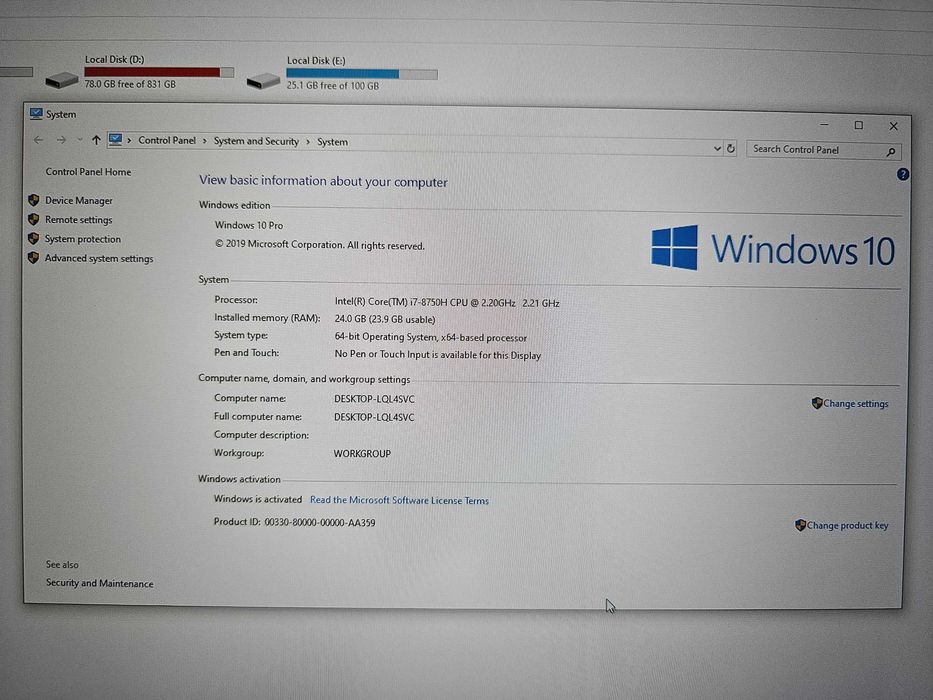 Laptop Gaming Asus RogStrix GL703G 17" I7-8750H, RTX 1050 TI 4GB, 24Gb