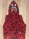 BAPE Shark Camo red hoodie