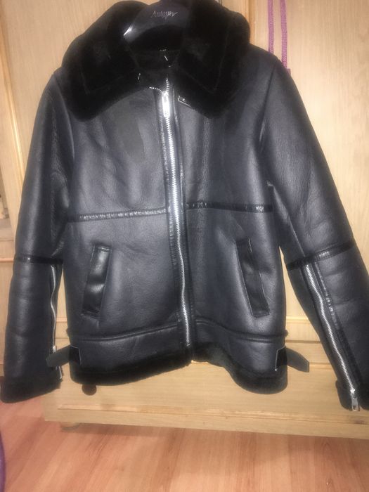 Geaca piele cu blana,femei