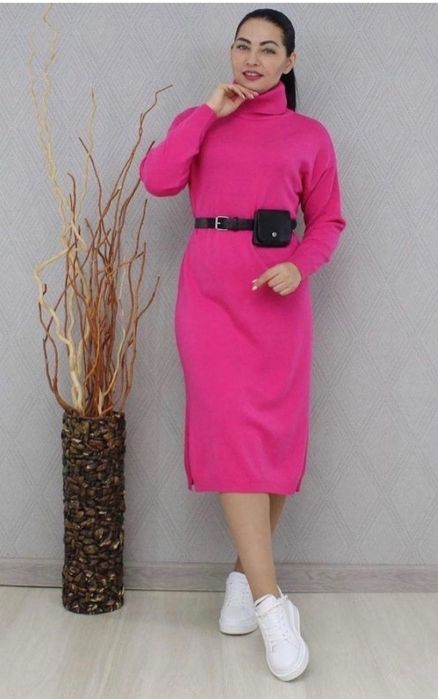 Вязанное платье + ремешок