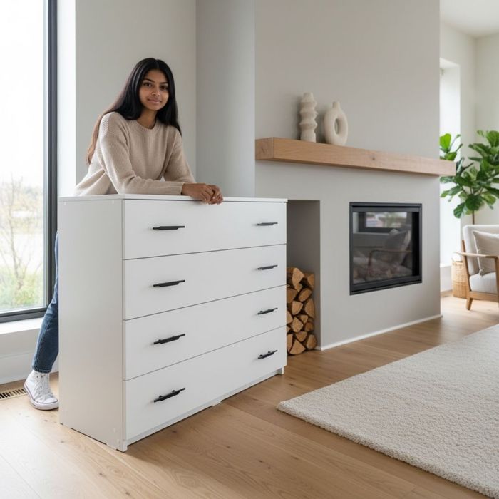 Комод белый лдсп 90х40х85